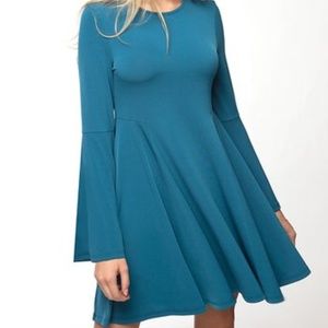 Teal swing dress